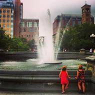 Washington Square Park Fountain. New York, United States