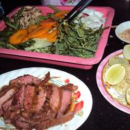 Grilled Beef in Wat Damnak. Siem Reap, Cambodia