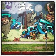 "Wild Things" Street Art. Los Angeles, United States
